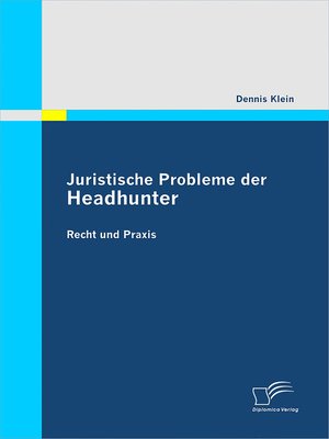 cover image of Juristische Probleme der Headhunter
